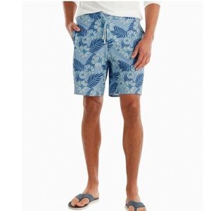 Johnnie-O Jaffa Half Elastic Swimtrunk Swim Shorts- Gulf Blue